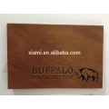 high quality debossed words engraved little bull change color leather for label